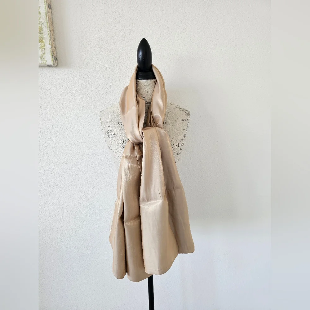 Cejon Accessories Inc Rose Gold Sheen Wrap Scarf New With Tags